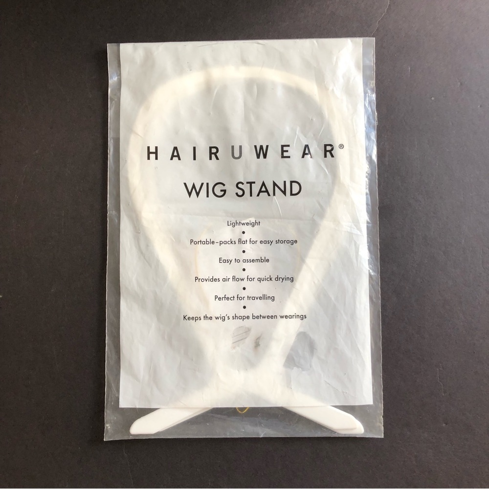 HairUwear Wig Stand Lightweight Portable Travel Air Flow White New